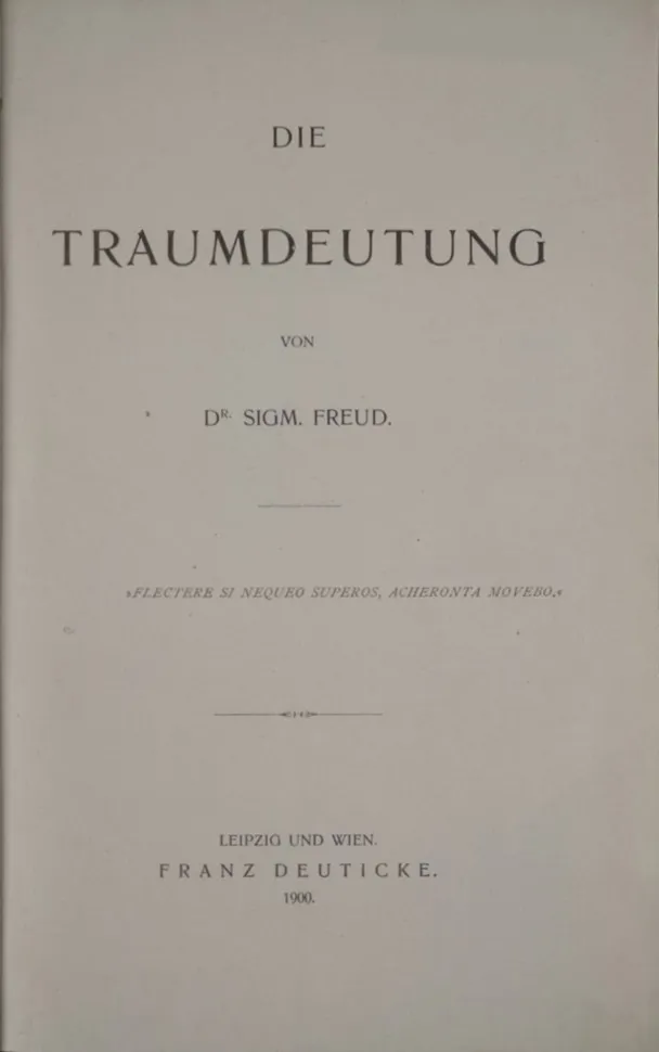 Titelblatt der Traumdeutung von 1900