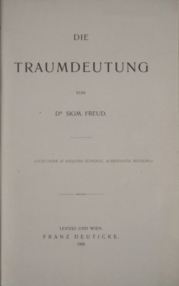 Titelblatt der Traumdeutung von 1900