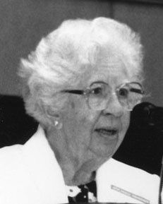 Eleanor J. Gibson bei ihrem Hauptvortrag auf der APS-Tagung 1993