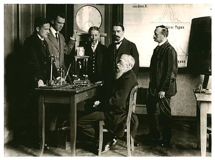 Wundt with co-workers in the Leipzig institute